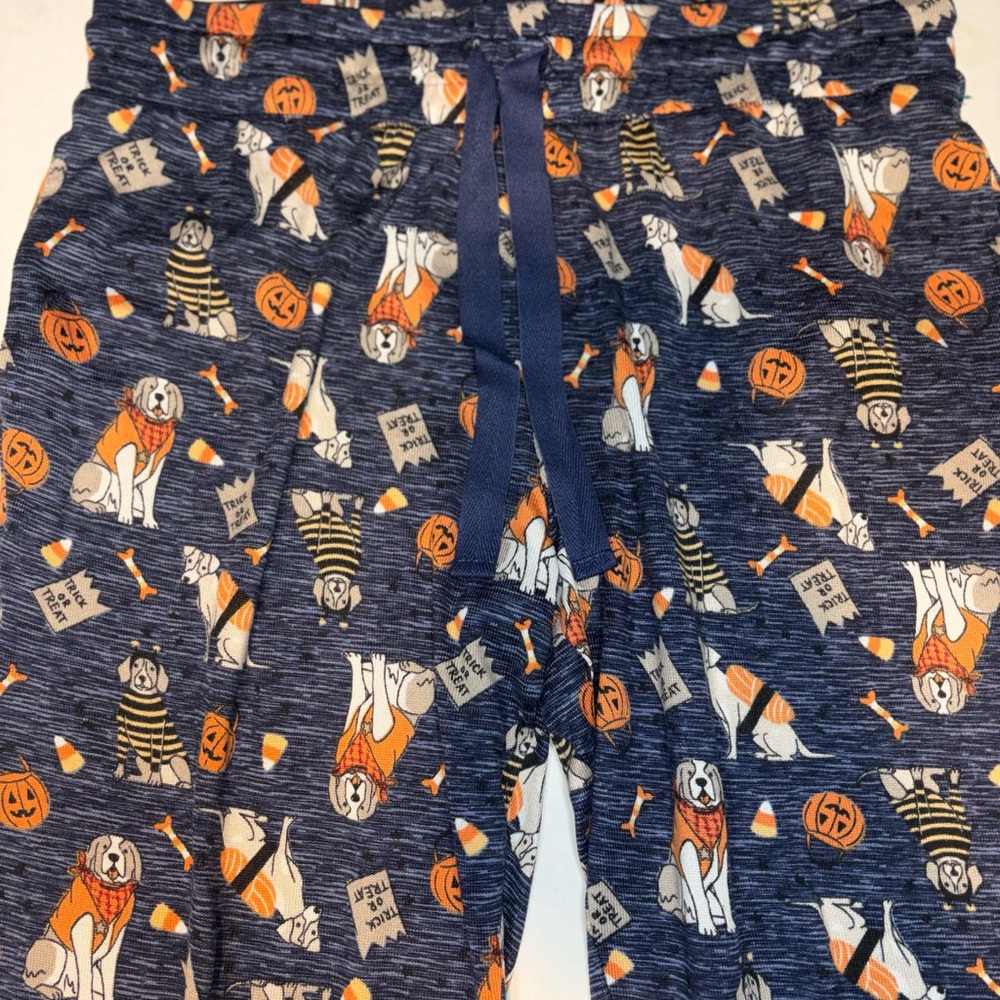 Jaclyn Smith Halloween dog costume pajama pants medium blue women’s - Picture 5 of 7